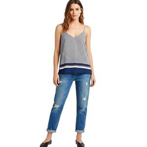 H&M Women’s Blouse Tank Sz 8 Sleeveless Retro Boho Bohemian Feminine Romantic